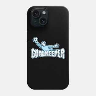 Football goalkeeper - blue Phone Case