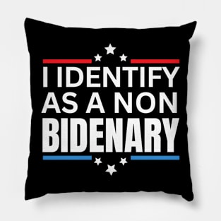 I identify as non Bidenary American vintage style (v15) Pillow