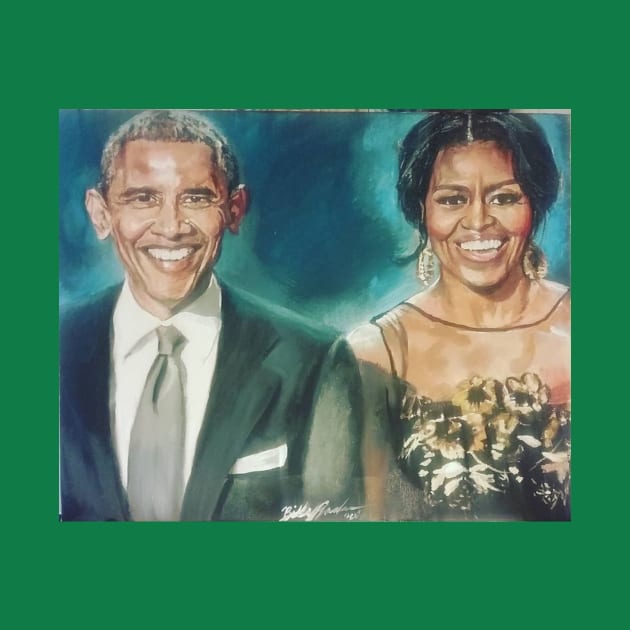 Barack and Michelle Obama Portrait by billyhjackson86