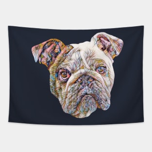 British Bulldog Color Splash Tapestry