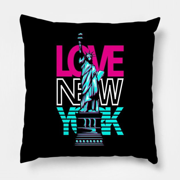 Love New York Pillow by RCM Graphix