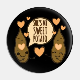 She's My Sweet Potato I Yam Shirts - Couples Thanksgiving- Funny Thanksgiving Friend Shirts - Best Friend Shirts - Husband Wife Tees Pin