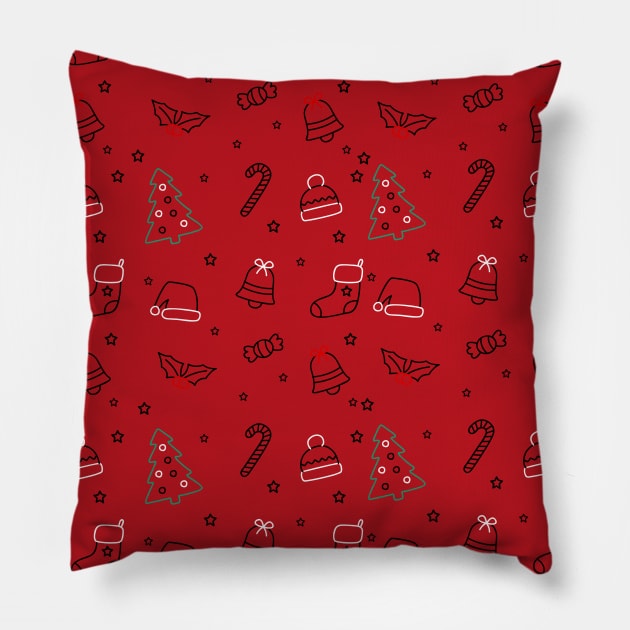 Christmas Elements - Dark Red Pillow by Scala Ad Astra Forum