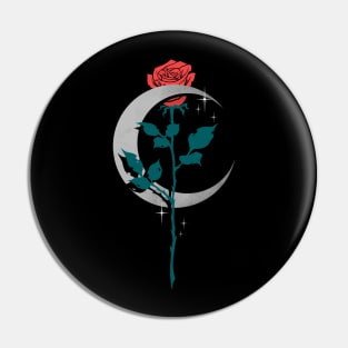 Moon Rose Pin