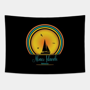 Abaco Islands Bahamas Sunset Sailing Tapestry