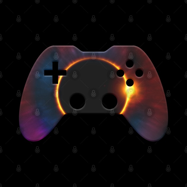 Sun Moon Eclipse Gaming Gamer Abstract - Gamepad Controller - Video Game Lover - Graphic Background by MaystarUniverse