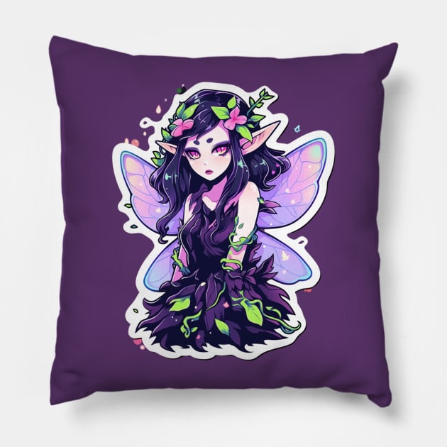 Pastel Goth Evil Fairy Pillow by DarkSideRunners