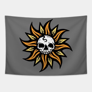 skull sun Tapestry