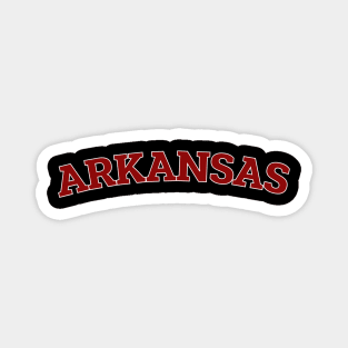 Arkansas Vintage Retro  University Style Typography Magnet