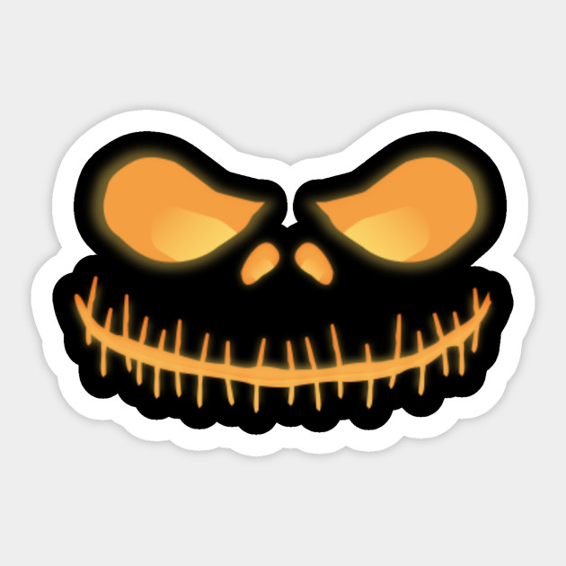 Halloween Pumpkin Face Halloween Pumpkin Face Sticker Teepublic
