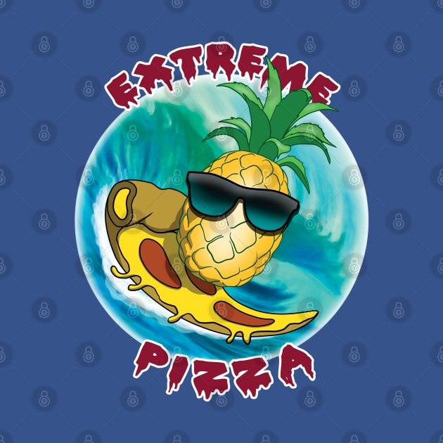 Funny pineapple pizza surfing by TMBTM