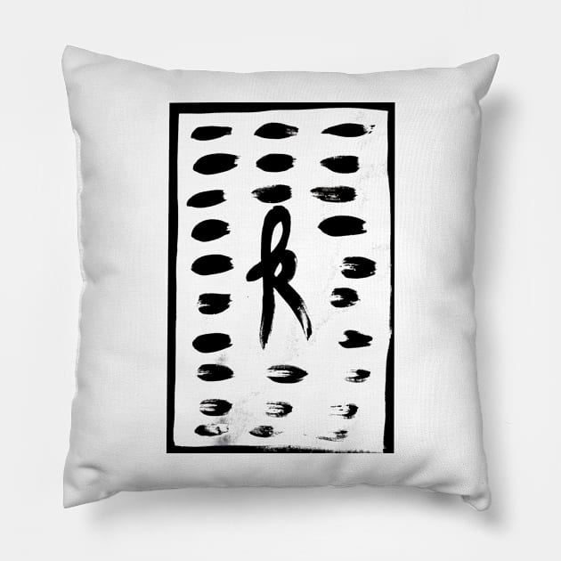 The painting of the letter k lowercase Pillow by the_spiritual_view