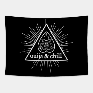 Ouija and Chill - White Tapestry