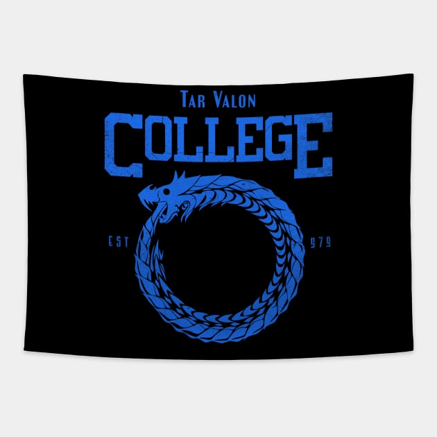 Tar Valon College Blue  Dragon Tapestry by TSHIRT PLACE