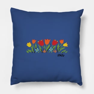 Fire King Tulips Pillow