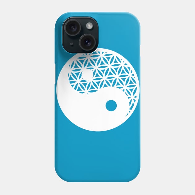 Flower of Life - Yin Yang - Balance - Diving Feminine - Divine Masculine Phone Case by Divoc