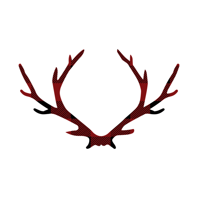 Plaid Deer Antlers by LucyMacDesigns