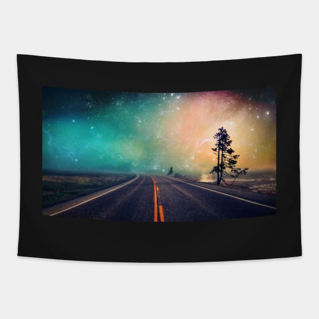 Space Trip Tapestry by cletterle