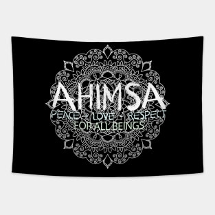 Ahimsa - Peace, Love & Respect to All Beings - Vegan Activism, Vegan Christmas, Gifts, 2023, 2024 Tapestry