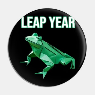 Leap Year Origami Frog - PanfurWare LLC Pin