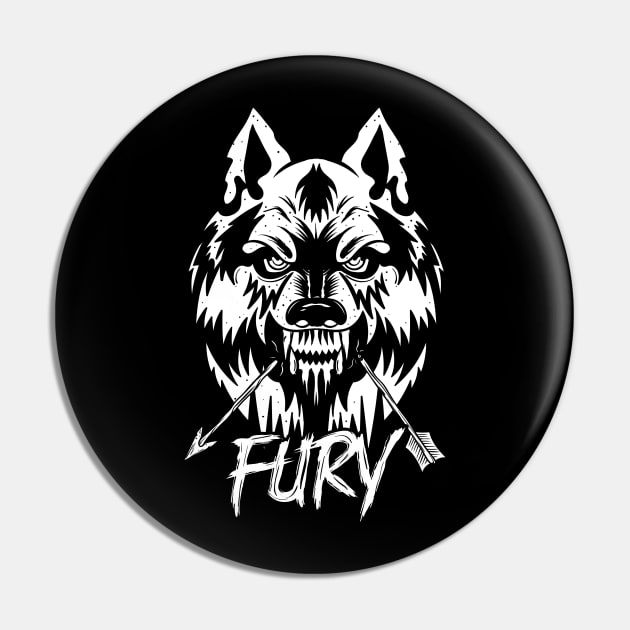 Wolf Fury Pin by Yeroma