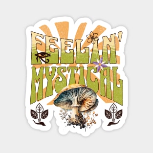Groovy Retro Feelin' Mystical Mushrooms Magnet