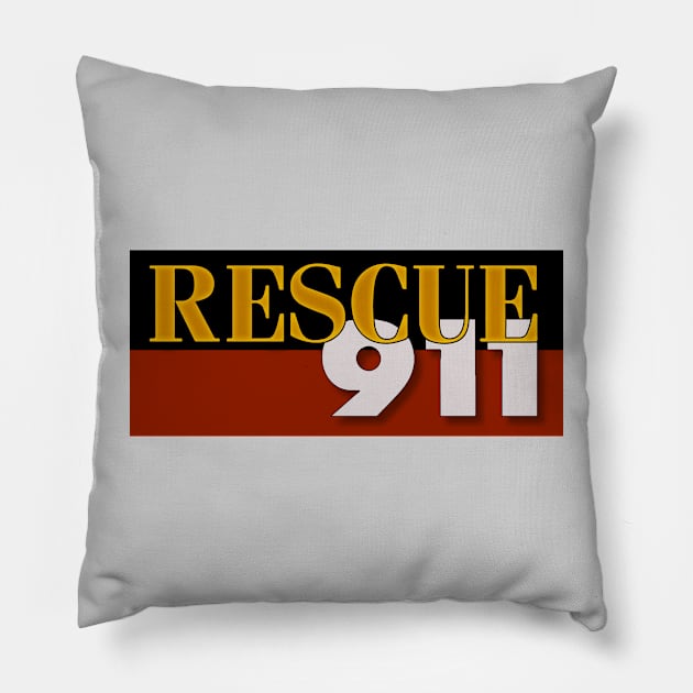 Retro Rescue 911 Logo Pillow by The Badin Boomer