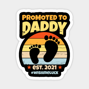 Vintage Promoted to Daddy est. 2021 Magnet