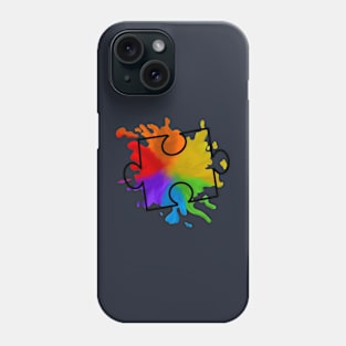 Autism puzzle rainbow Phone Case