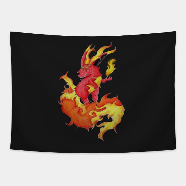 Ablaze Carbuncle Tapestry by KristenOKeefeArt