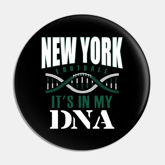 New York Pro Football - Funny DNA Classic Fan Pin by FFFM