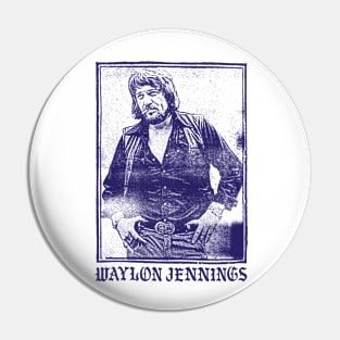 Waylon Jennings // Vintage Aesthetic Faded Style Fan Design Pin