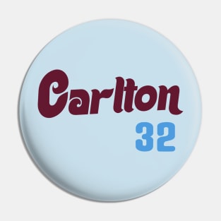 Carlton 32, Philadelphia Baseball Pin