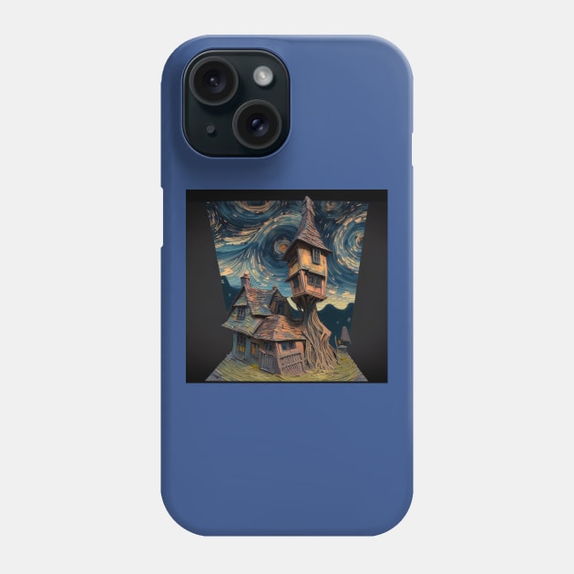 Starry Night Over The Burrow Phone Case by Grassroots Green