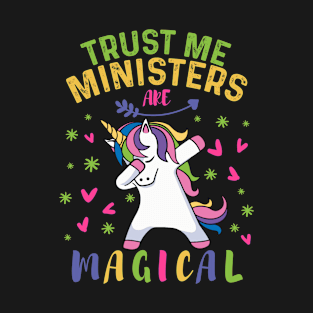 Cute Dabbing Unicorn Minister Gift T-Shirt