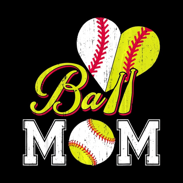 Funny Ball Mom Softball Baseball by Vigo