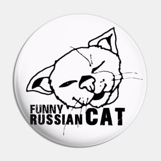 Funny winking kitty Pin