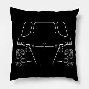 Alvis Stalwart 1960s military truck white outline graphic Pillow