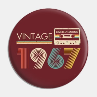 Vintage 1967 Limited Edition Cassette Pin