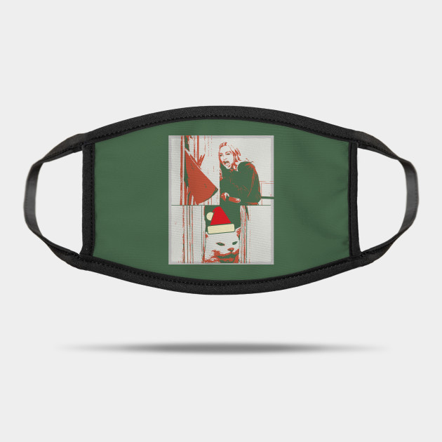 Table Cat Santa Hat And Yelling Woman Movie Parody Table Cat