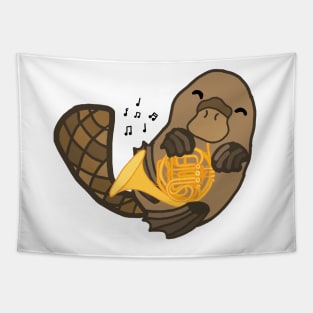 French Horn Platypus Tapestry