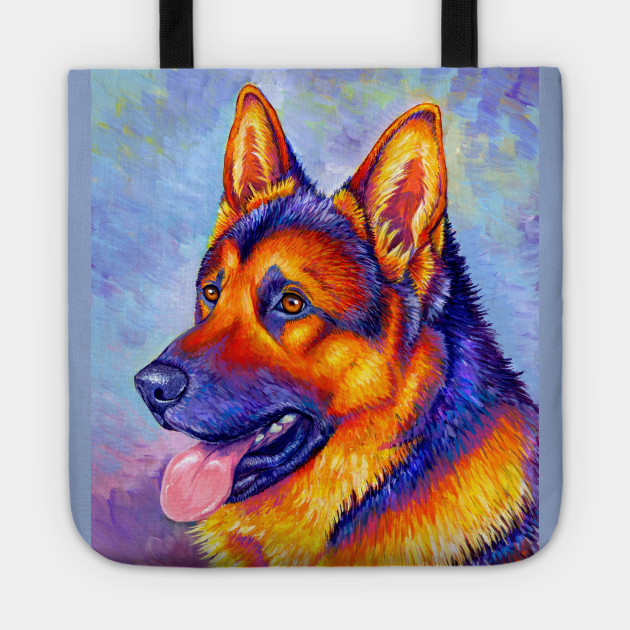 Courageous Partner Colorful German Shepherd Dog German Shepherd