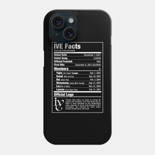 IVE Nutritional Facts Phone Case