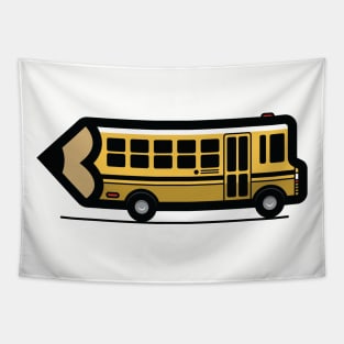 Pencil Bus Tapestry