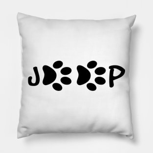 Funny Jeep Dog with Paws Pillow