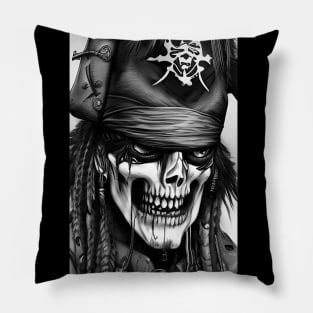 Wickedly Cool Pirate Skull Pillow