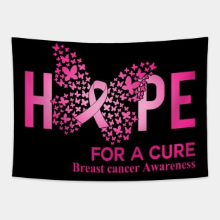 Hope For A Cure Butterfly Gift Breast cancer 2 Tapestry