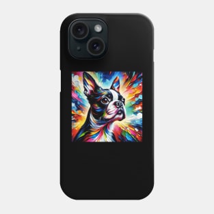 Boston Terrier Acrylic Artwork Phone Case