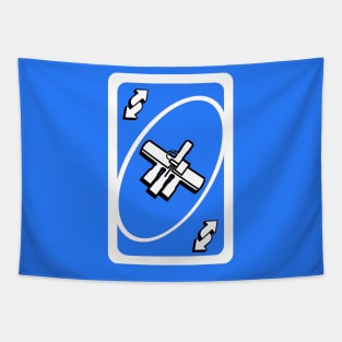 Blue uno reverse card Tapestry for Sale by Methodform