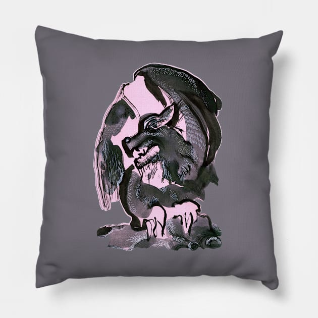 Gargoyle no. 2 Pillow by Sylke Gande